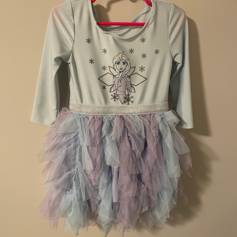 Kids Frozen Play Costume with Tulle Skirt